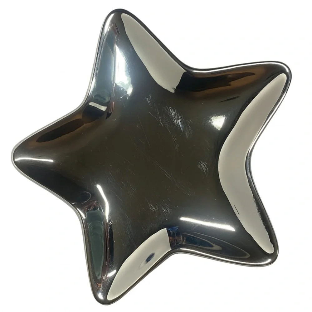 Avon Silver Star Candle Holder | Holiday Decor Vintage 2001 | Original Packaging
